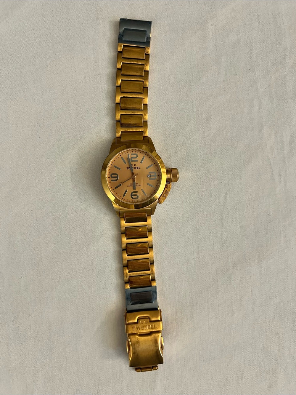 TW Steel Gold Tone Men's Bracelet Watch